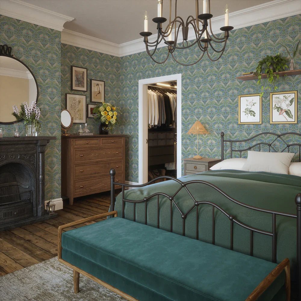 The Hopping Hare Wallpaper - Springtime Shades - LAN100138 - Lucie Annabel - Premier Wallcovering