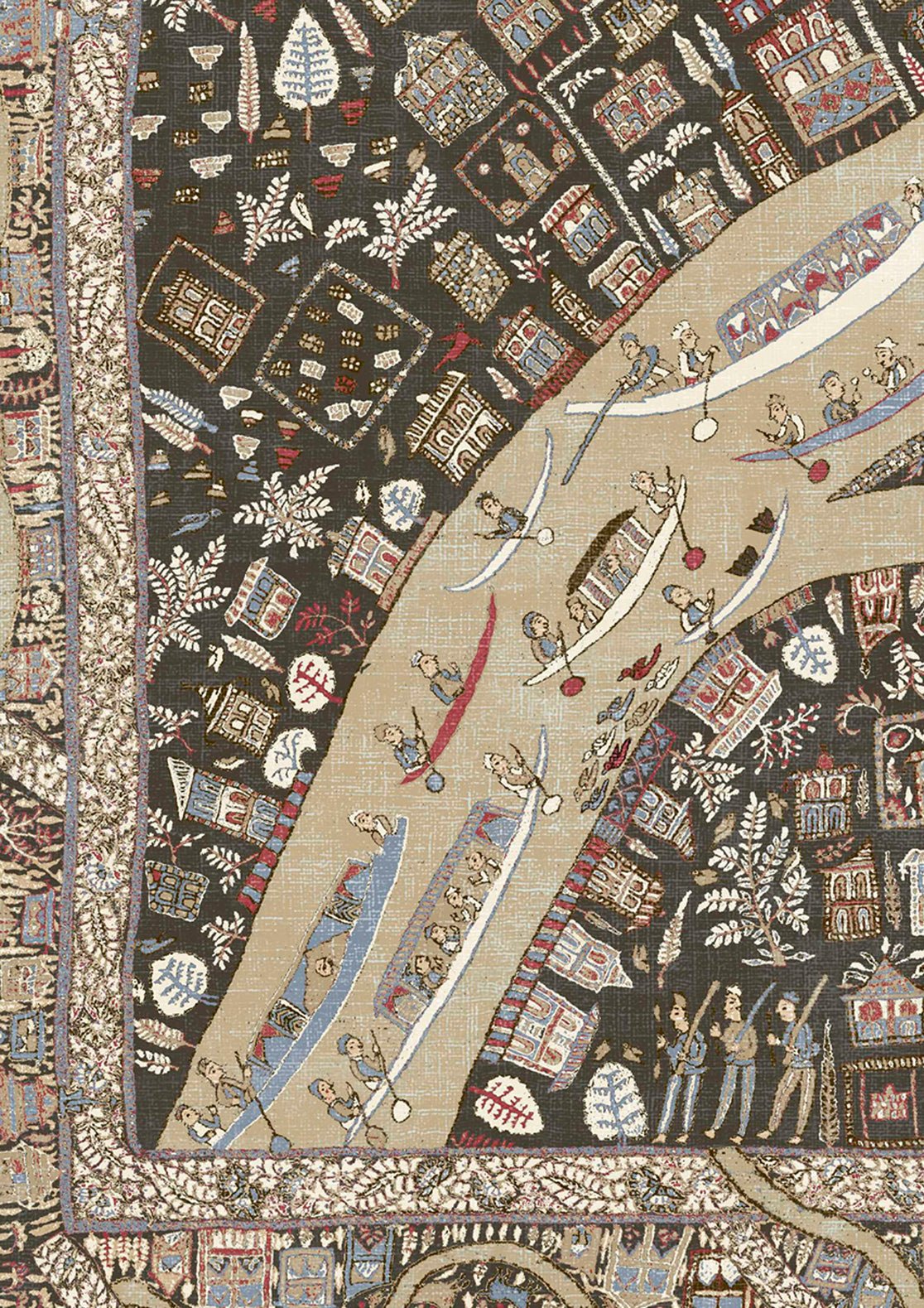 The Map Mini Wallpaper - Twilight - Lewis & Wood - Premier Wallcovering