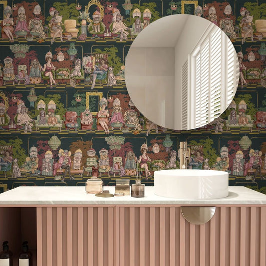 The Parlour Wallpaper - Dark Dye - Brand McKenzie - BMGI006/10A - Premier Wallcovering