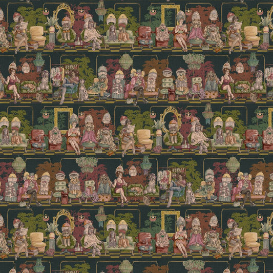 The Parlour Wallpaper - Dark Dye - Brand McKenzie - BMGI006/10A - Premier Wallcovering