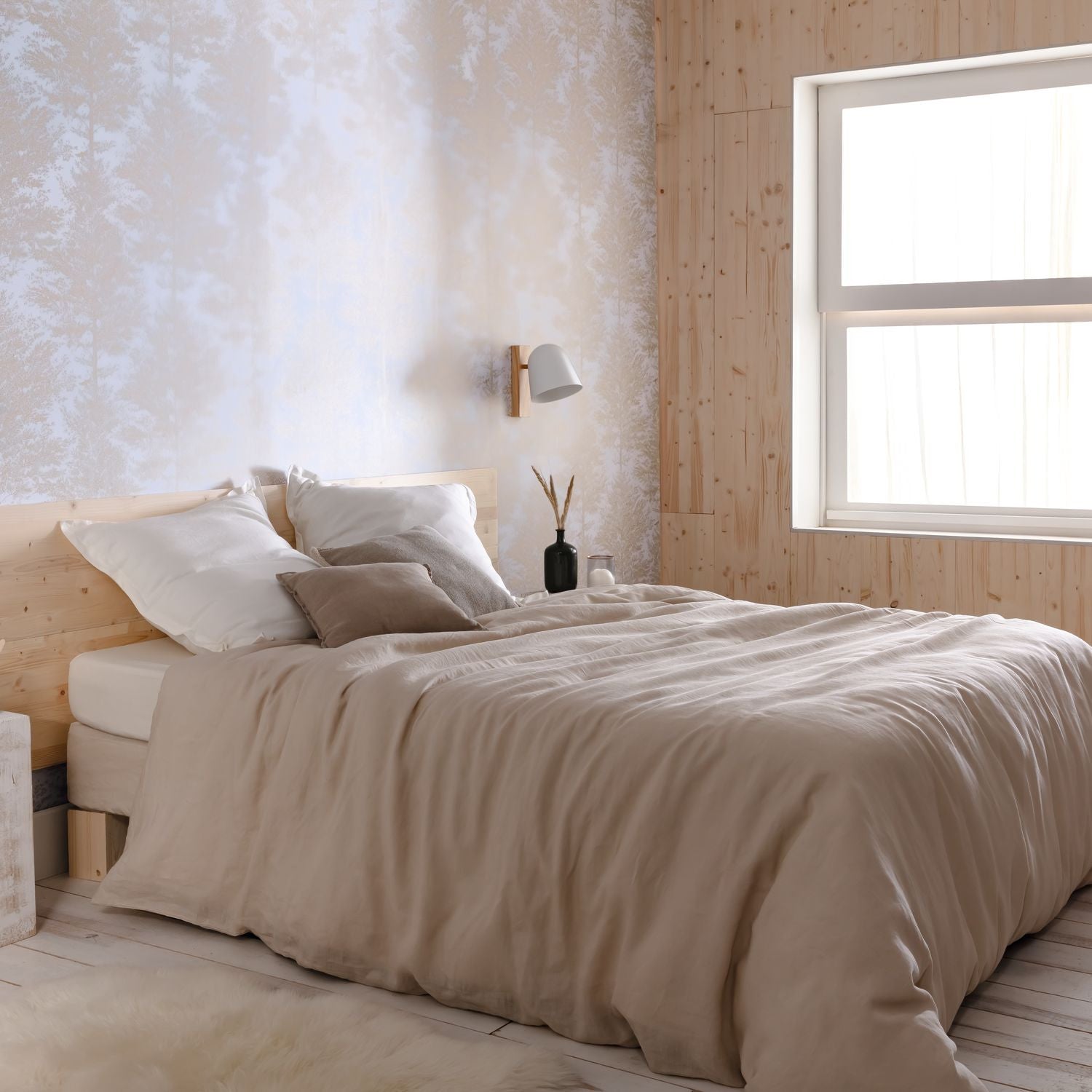 The Place To Bed Cosy Nest Wallpaper - Blanc Irise - Caselio - 101800021 - Premier Wallcovering