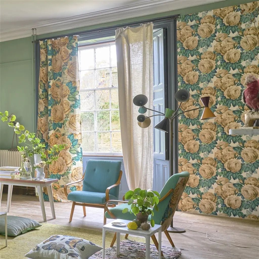 The Rose Wallpaper - Sepia - John Derian - PJD6002/01 - Premier Wallcovering