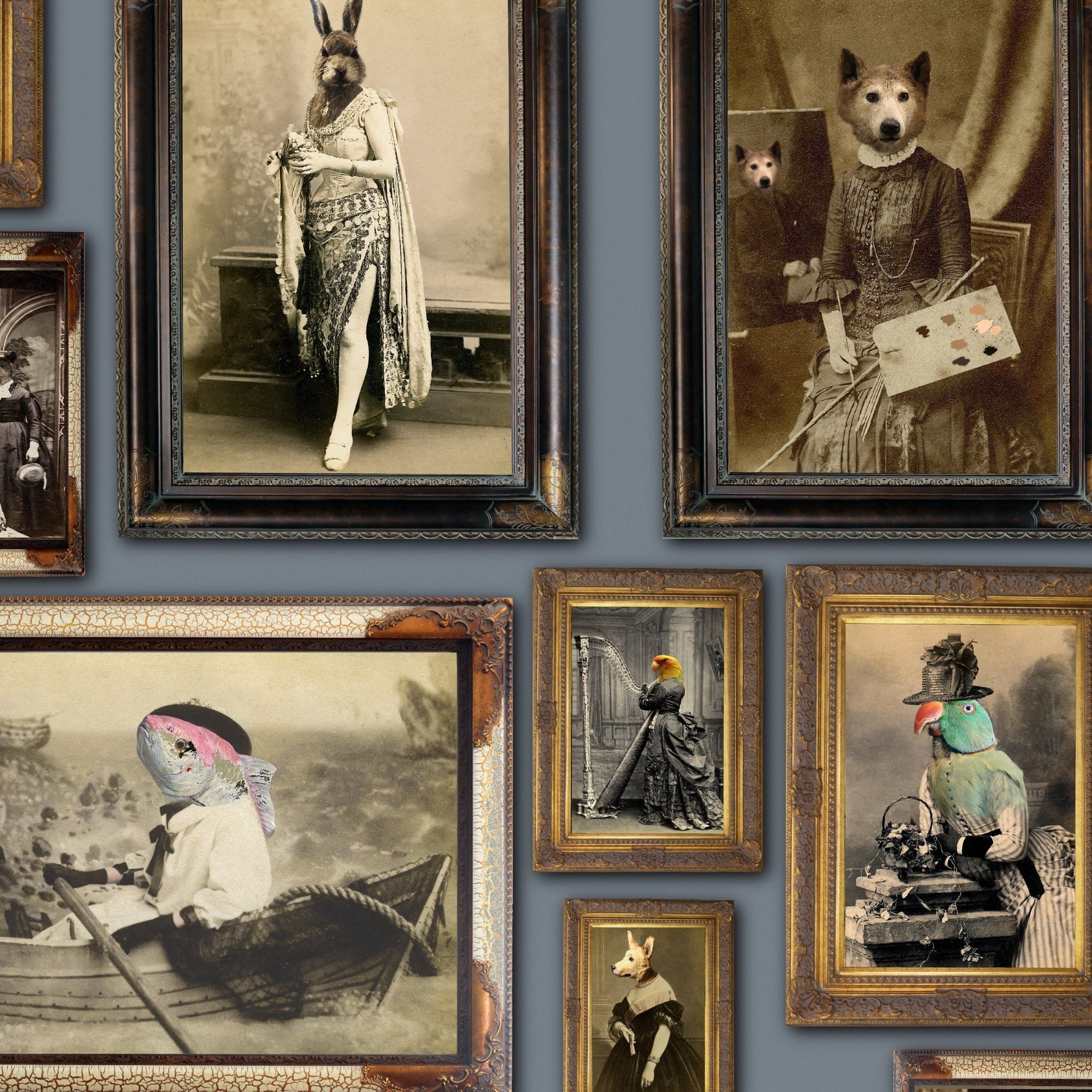 The Soiree Wallpaper - Blue - The Graduate Collection - CC1LADIESBLUE - Premier Wallcovering