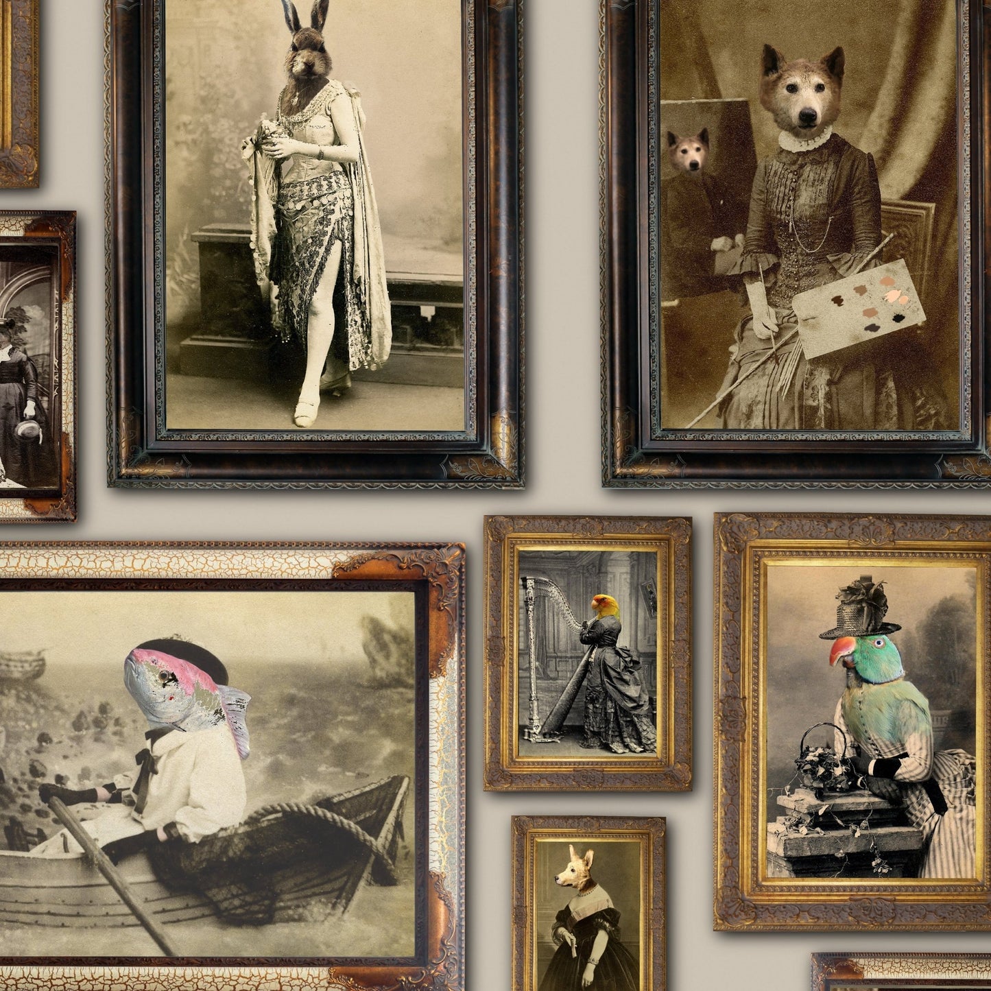 The Soiree Wallpaper - Taupe - The Graduate Collection - CC1LADIESTAUPE - Premier Wallcovering