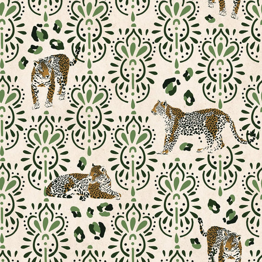 The Sultan Wallpaper - Sandstorm & Emerald Green - Lust Home - LH900469 - Premier Wallcovering