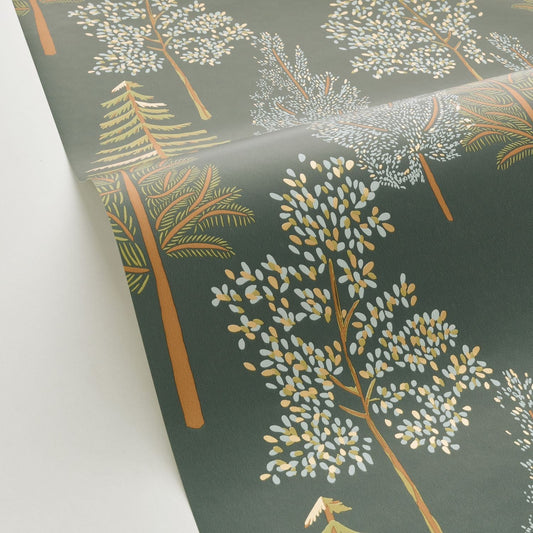 The Tree House Wallpaper - Vert Kaki - Caselio - 102957773 - Premier Wallcovering