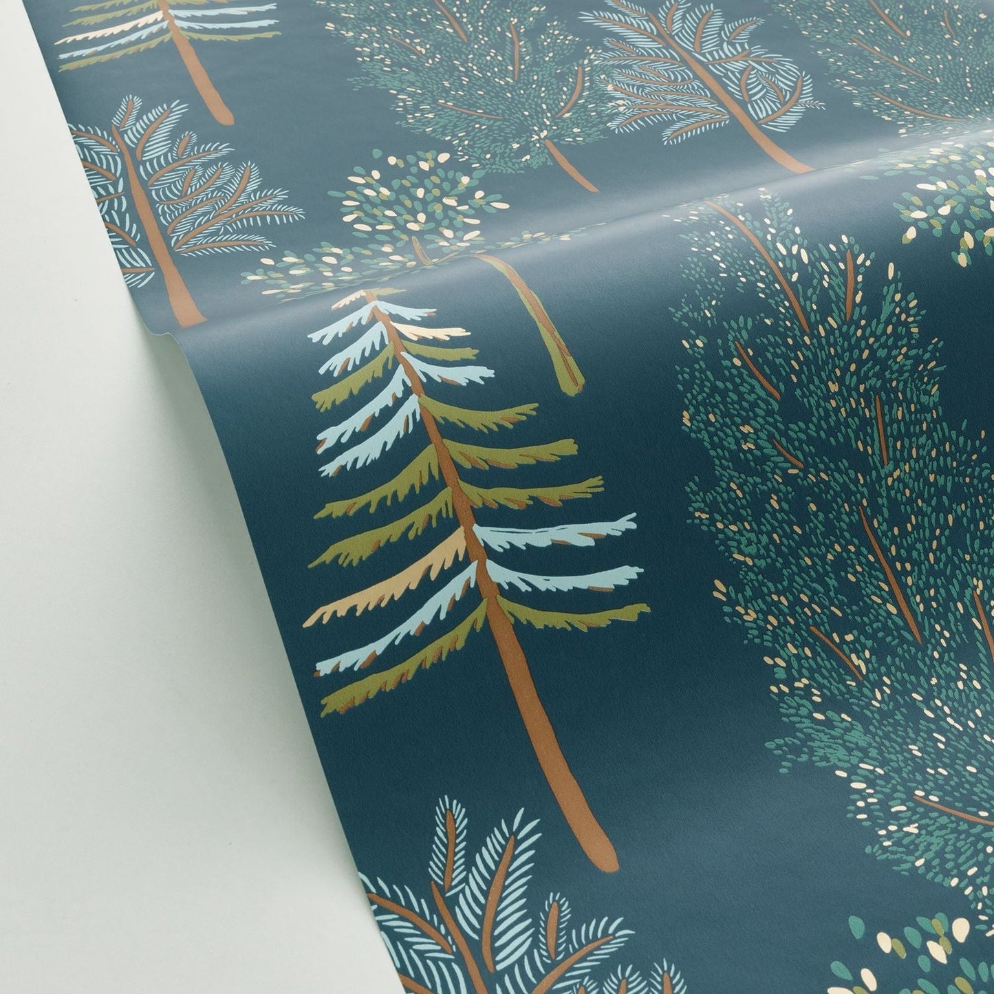 The Tree House Wallpaper - Bleu Nuit - Caselio - 102956614 - Premier Wallcovering