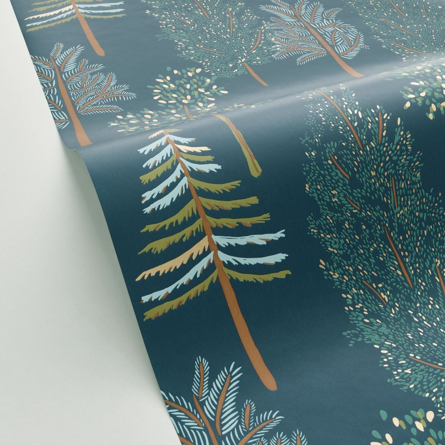 The Tree House Wallpaper - Bleu Nuit - Caselio - 102956614 - Premier Wallcovering