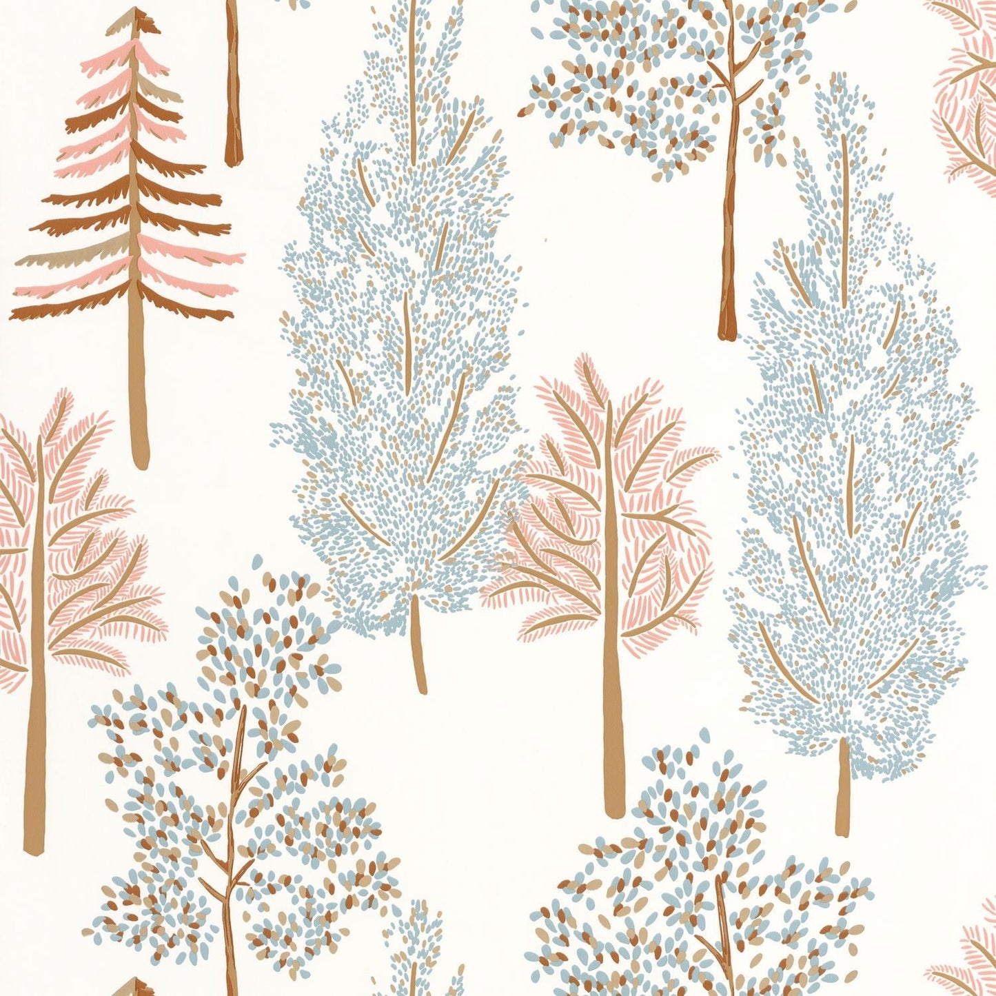 The Tree House Wallpaper - Bleu - Caselio - 102956023 - Premier Wallcovering