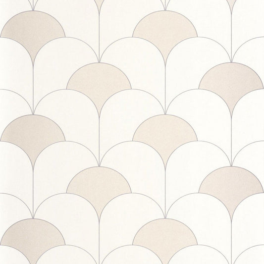Theatre Twenties Wallpaper - Blanc Neige - Casadeco - 88680220 - Premier Wallcovering