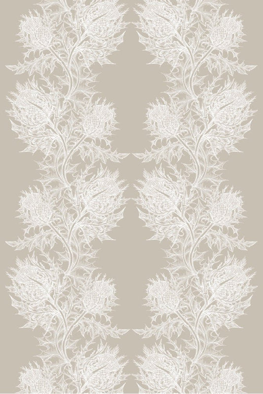 Thistle Fabric - White - Timorous Beasties - THL/1614/01 - Premier Wallcovering