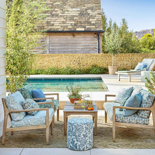 Thistle Weave Outdoor Fabric - Woad - Morris & Co - 237572 - Premier Wallcovering