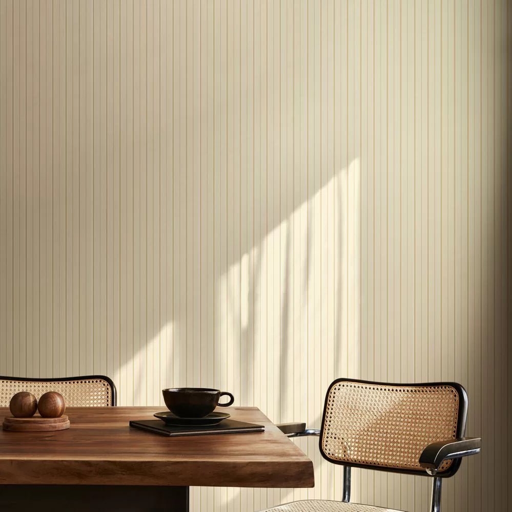 Thread Stripe Wallpaper - Flax - Ohpopsi - SIS50157W - Premier Wallcovering