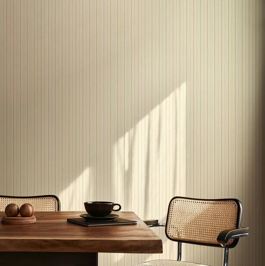 Thread Stripe Wallpaper - Flax - Ohpopsi - SIS50157W - Premier Wallcovering