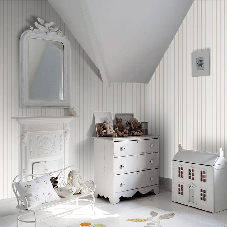 Thread Stripe Wallpaper - Linen - Ohpopsi - SIS50156W - Premier Wallcovering
