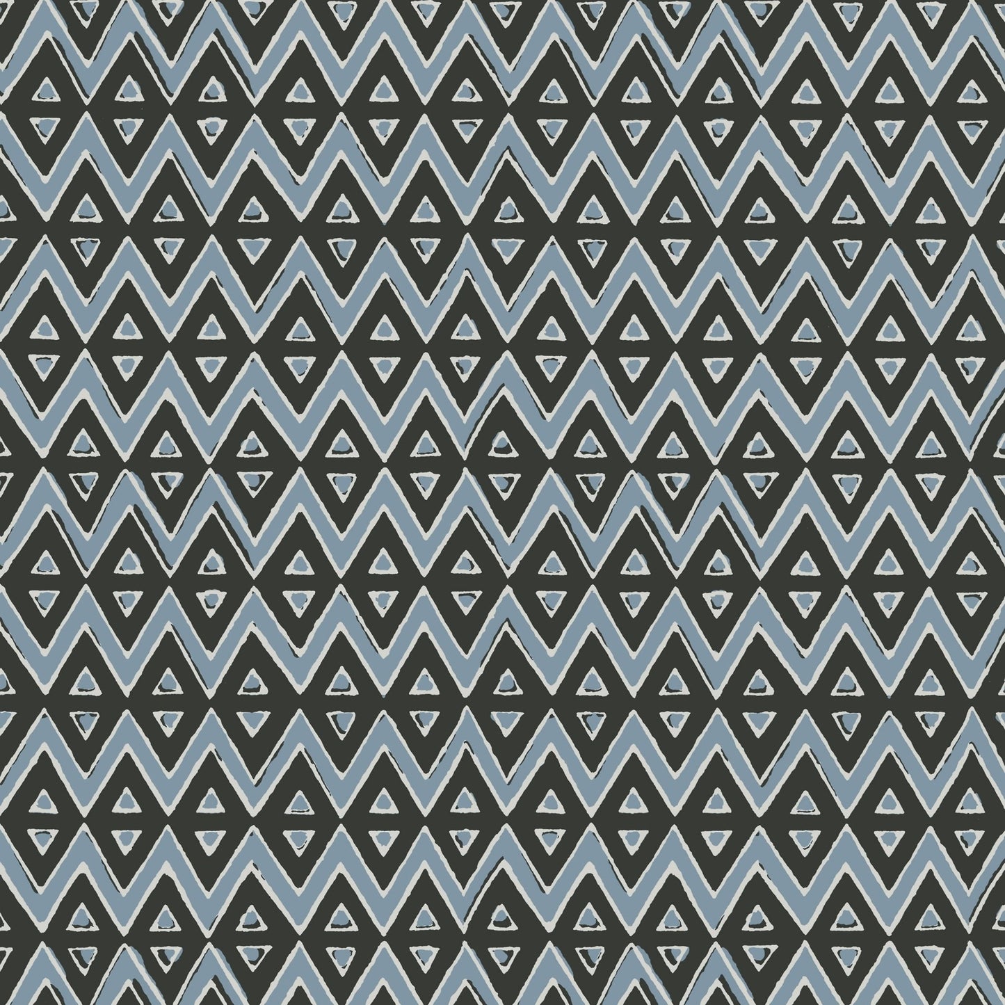 Tiburon Wallpaper - Black & Mineral Blue - Thibaut - T13233 - Premier Wallcovering