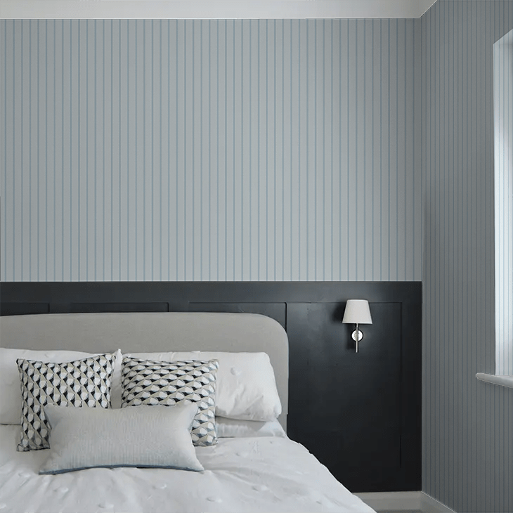 Ticking Stripe Wallpaper - Wedgewood - Ohpopsi - SIS50117W - Premier Wallcovering