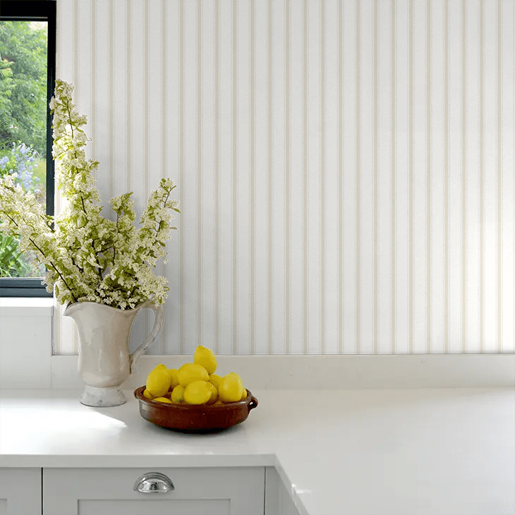 Ticking Stripe Wallpaper - Barley - Ohpopsi - SIS50113W - Premier Wallcovering