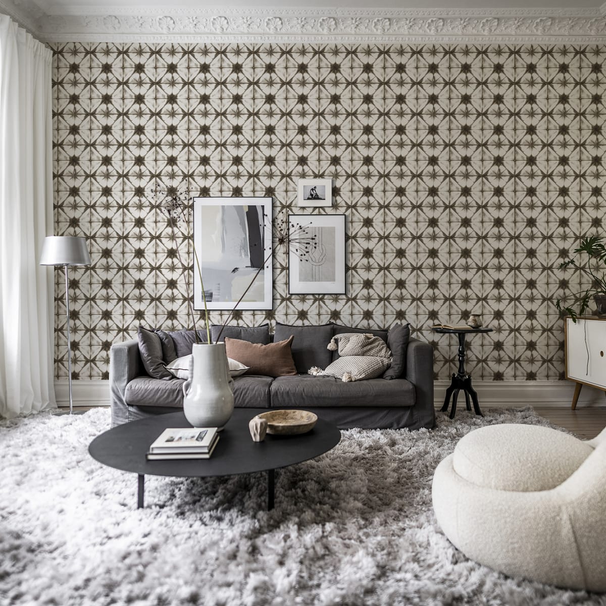 Tie Dye Kaleidoscope Wallpaper - Brown - Rebel Walls - R18541 - Premier Wallcovering