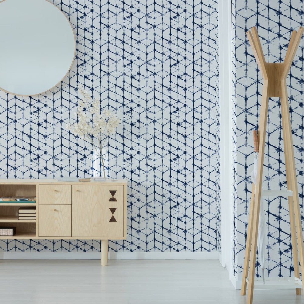 Tie Dye Wallpaper - Indigo - Superfresco Easy - 117720 - Premier Wallcovering