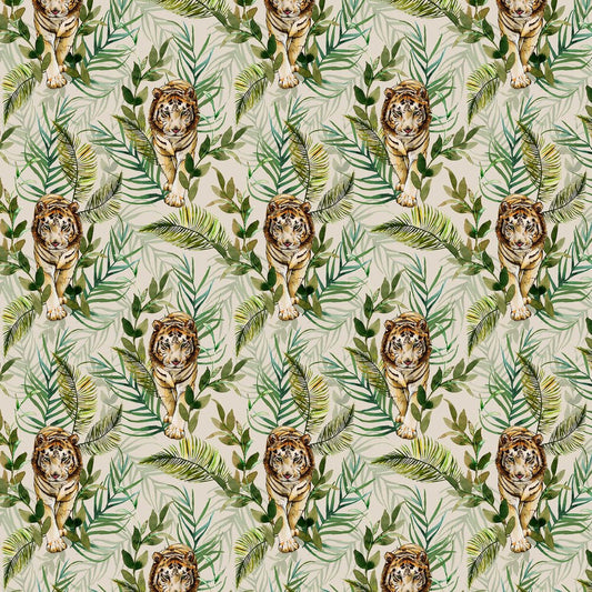 Tiger Tiger Wallpaper - Cream - The Graduate Collection - EG1TIGWALC - Premier Wallcovering