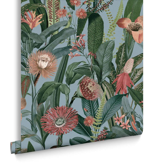 Tigerlily Wallpaper - Sky - Graham & Brown - 118022 - Premier Wallcovering