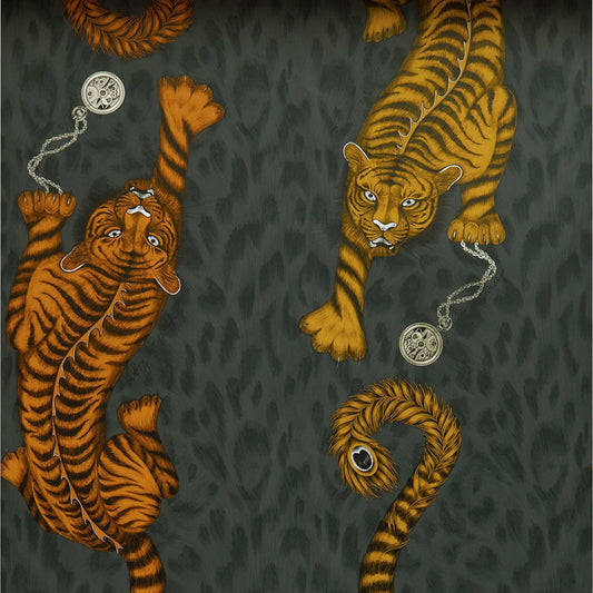 Tigris Wallpaper - Flame - Clarke & Clarke - Emma J Shipley - W0105/01 - Premier Wallcovering