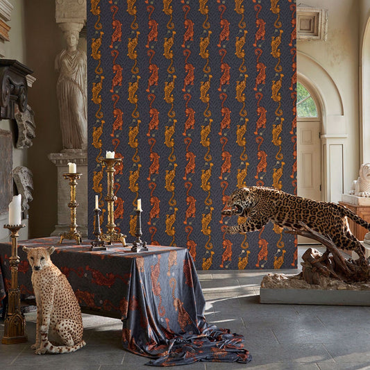 Tigris Wallpaper - Flame - Clarke & Clarke - Emma J Shipley - W0105/01 - Premier Wallcovering