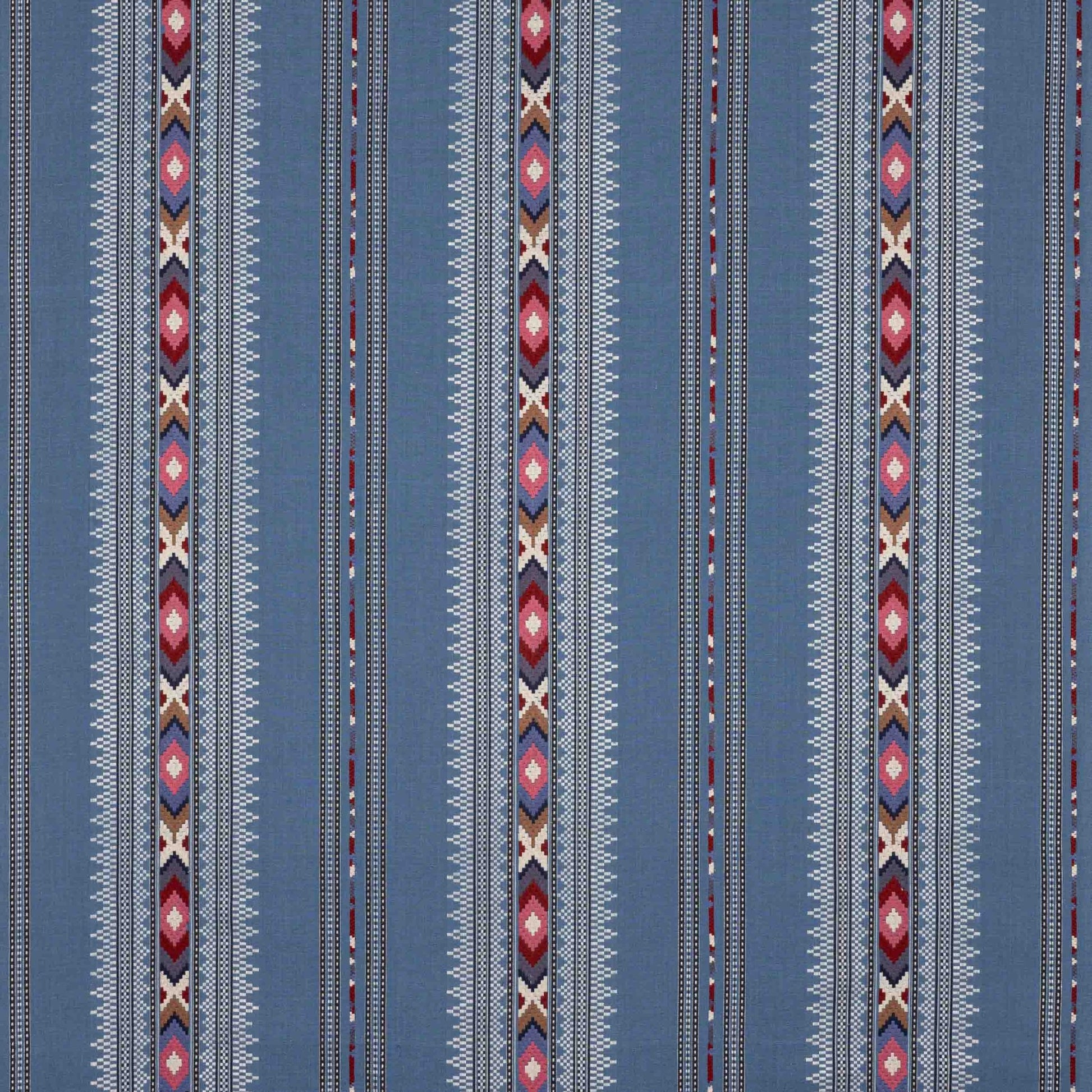 Tikal Fabric - Azur - Manuel Canovas - M4180-01 - Premier Wallcovering