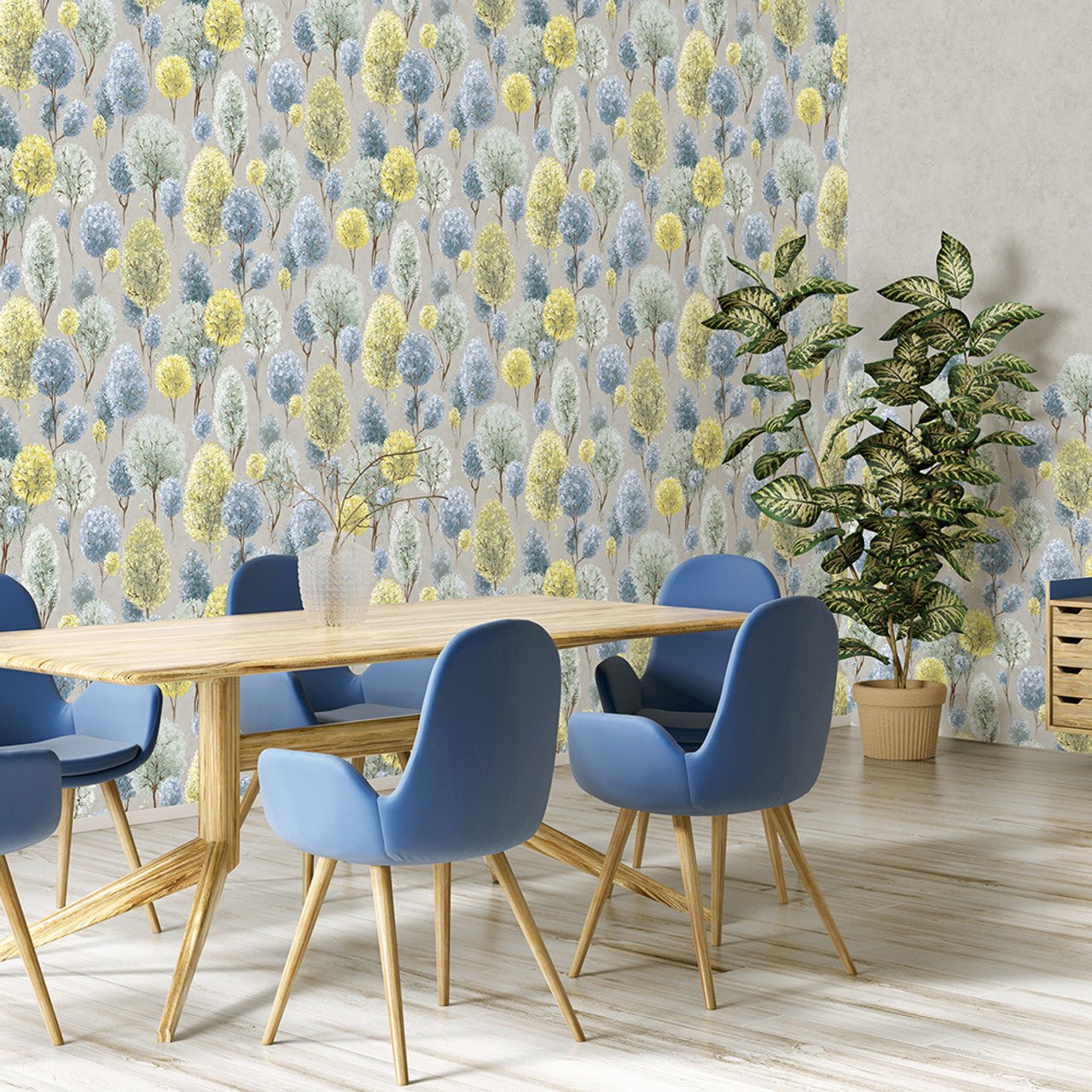 Tilia Julie Feels Home Wallpaper - Citron Stone - Hohenberger - 26923 - Premier Wallcovering