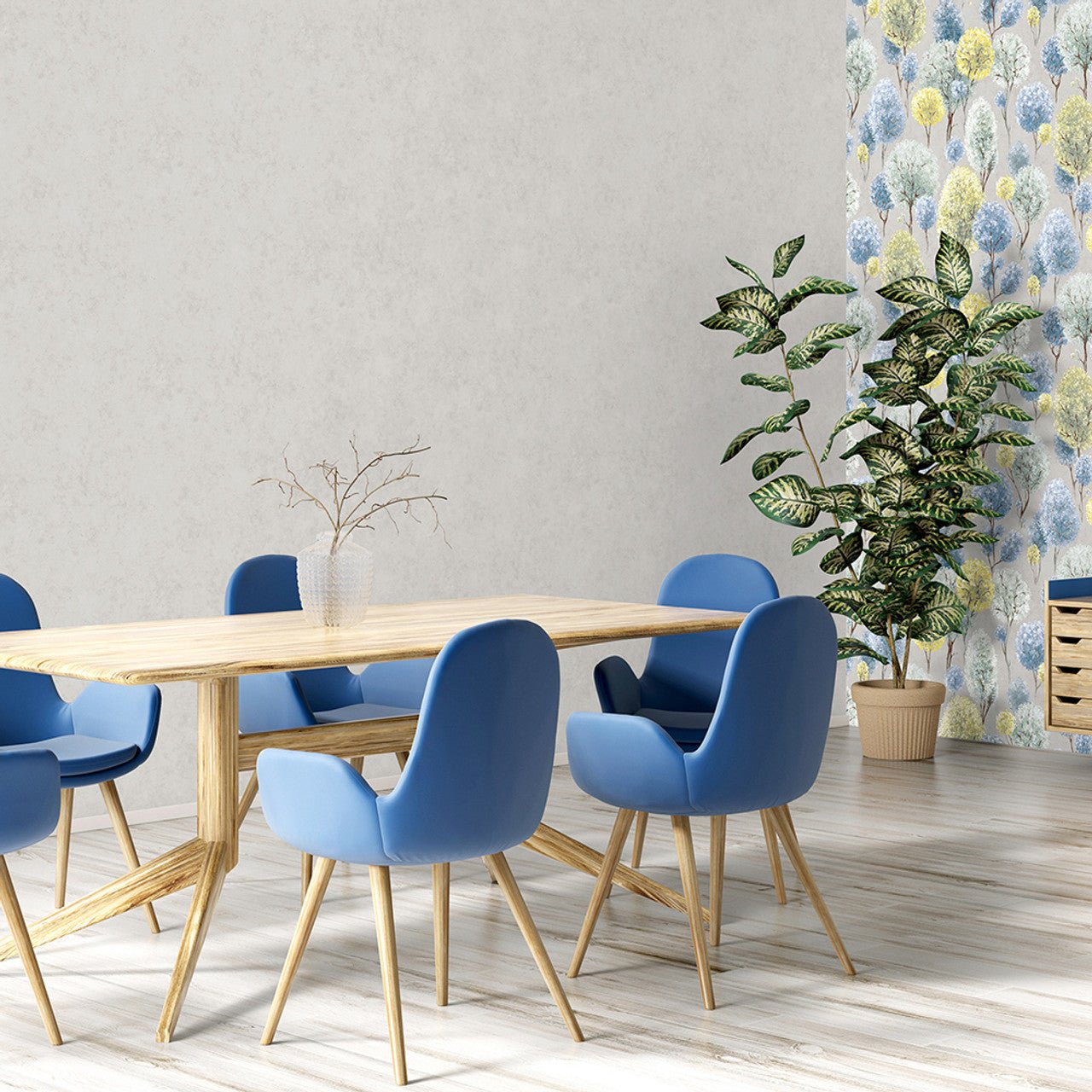 Tilia Plain Julie Feels Home Wallpaper - Stone - Hohenberger - 26929 - Premier Wallcovering