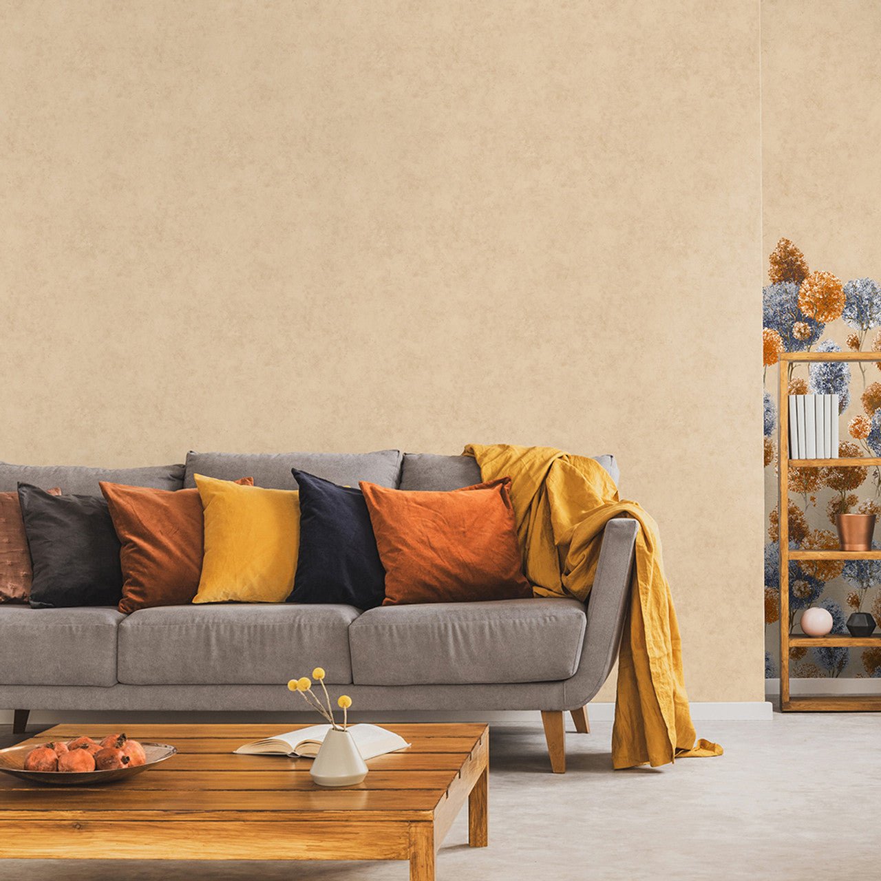 Tilia Plain Julie Feels Home Wallpaper - Peach - Hohenberger - 26931 - Premier Wallcovering