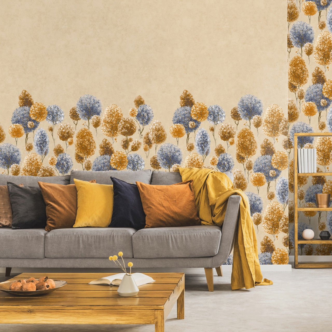 Tilia Twin Julie Feels Home Wall Mural - Rust Peach - Hohenberger - 26969 - Premier Wallcovering
