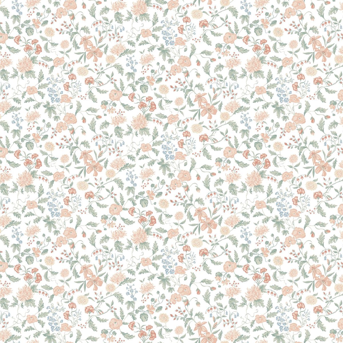 Till Karin Wallpaper - Spring Green - Sandberg - S10166 - Premier Wallcovering