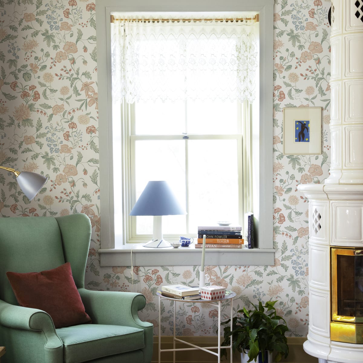 Till Karin Wallpaper - Spring Green - Sandberg - S10166 - Premier Wallcovering