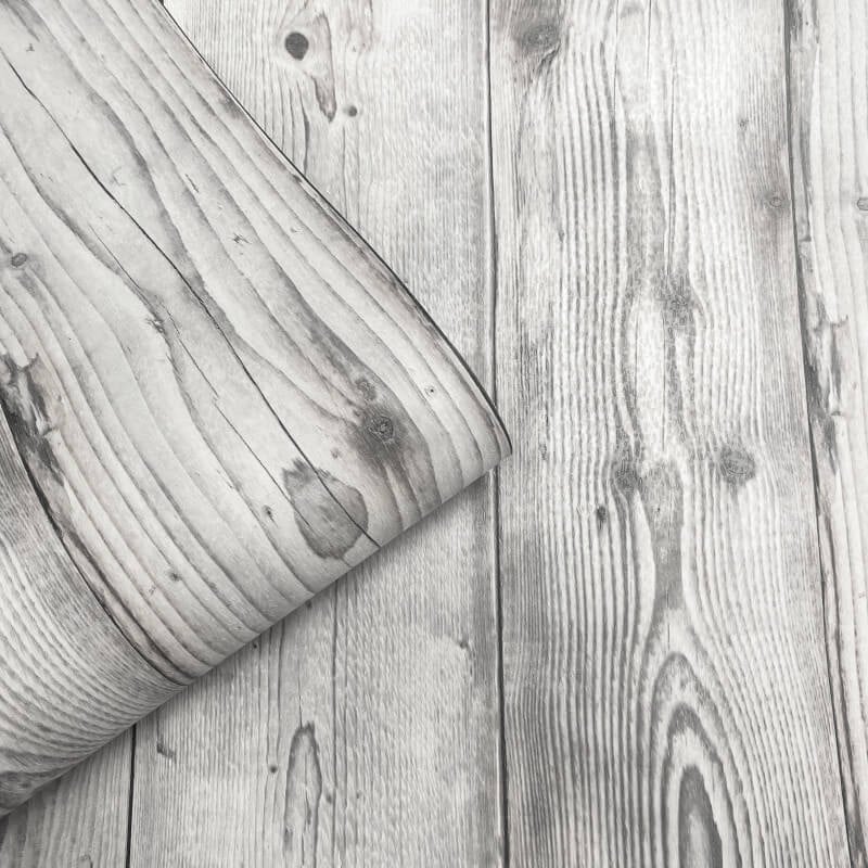 Timber Planks Wallpaper - Grey - Muriva - 198302 - Premier Wallcovering