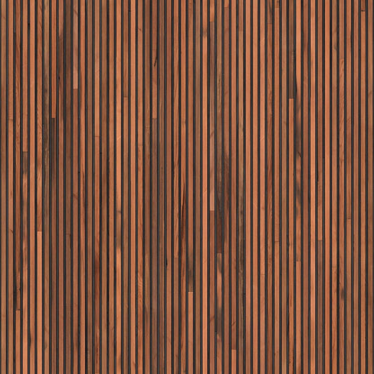 Timber Strips Wallpaper - Teak on black - NLXL - TIM - 01 - Premier Wallcovering