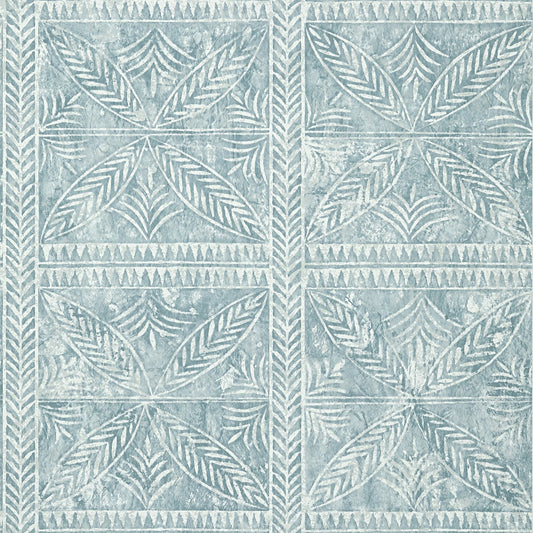 Timbuktu Wallpaper - Slate Blue - Thibaut - T10254 - Premier Wallcovering