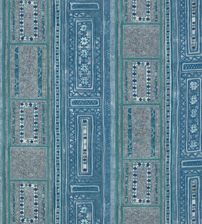 Time Teller Fabric - Indigo - Christopher Farr Cloth - CF1008 - 02 - Premier Wallcovering