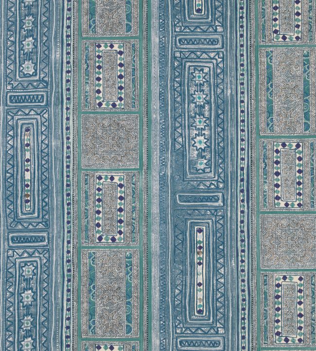 Time Teller Wallpaper - Cobalt - Christopher Farr Cloth - CFW212 - 01 - Premier Wallcovering