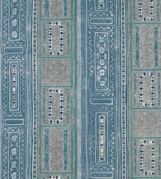 Time Teller Wallpaper - Cobalt - Christopher Farr Cloth - CFW212 - 01 - Premier Wallcovering