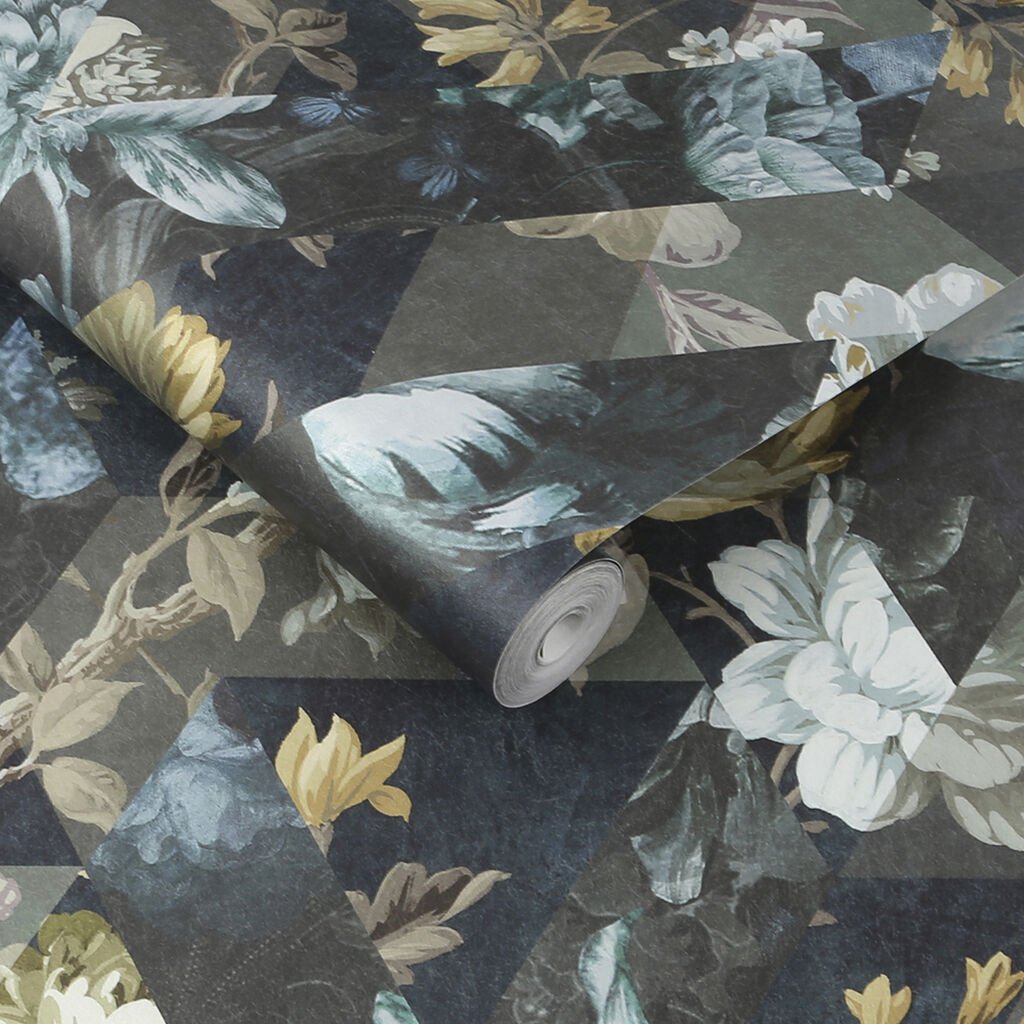 Timepiece Wallpaper - Midnight - Graham & Brown - 112277 - Premier Wallcovering