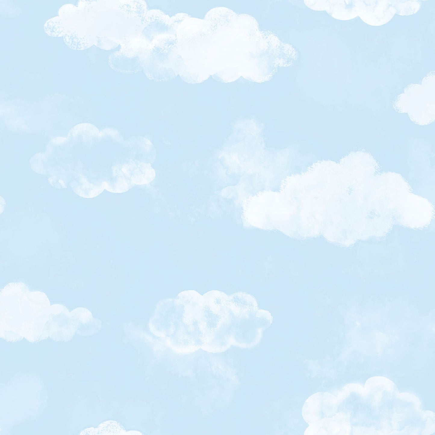 Tiny Tots 2 Cloud Wallpaper - Sky Blue - Galerie - G78359 - Premier Wallcovering