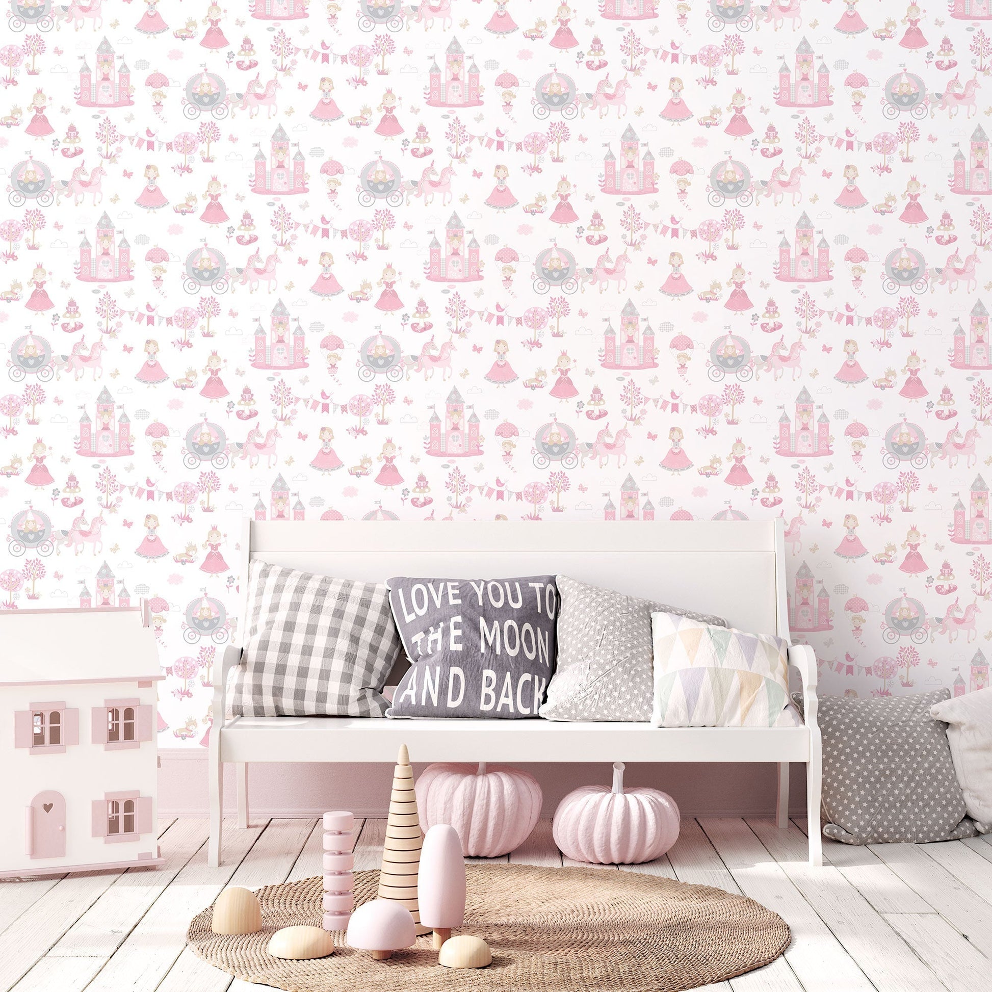 Tiny Tots 2 Fairytale Wallpaper - Pinks / Grey - Galerie - G78371 - Premier Wallcovering
