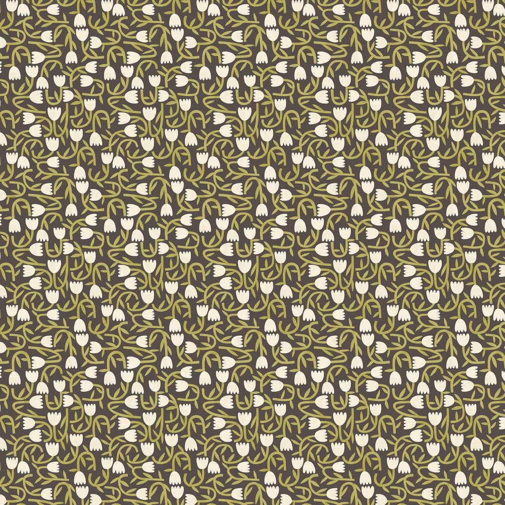Tiny Tulip Wallpaper - Midnight - Ohpopsi - GHS50140W - Premier Wallcovering