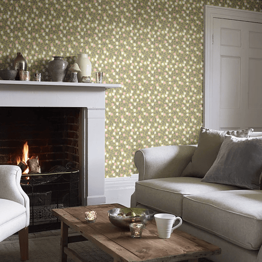 Tiny Tulip Wallpaper - Olive Mix - Ohpopsi - GHS50139W - Premier Wallcovering