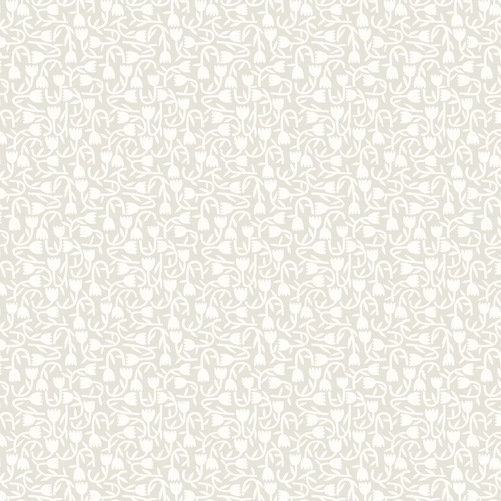 Tiny Tulip Wallpaper - Stone - Ohpopsi - GHS50131W - Premier Wallcovering