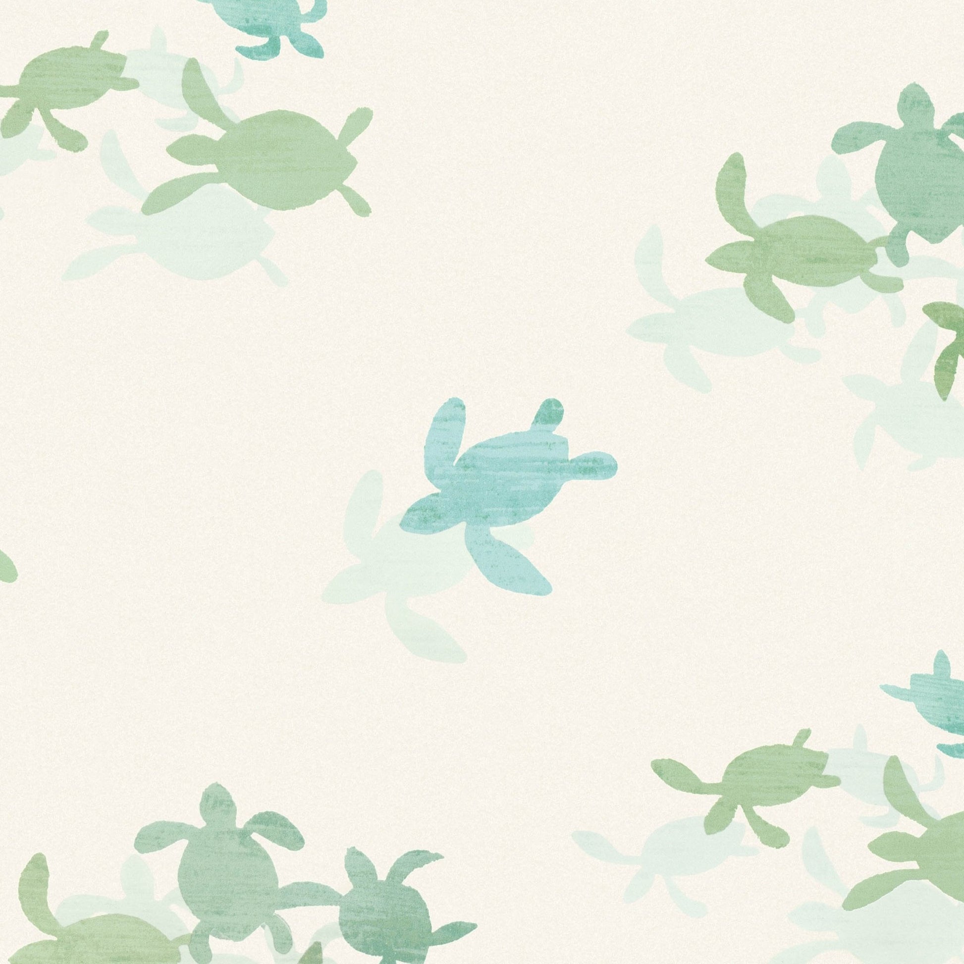 Tiny Turtles Wallpaper - Blue / Green - Villa Nova - W584/01 - Premier Wallcovering