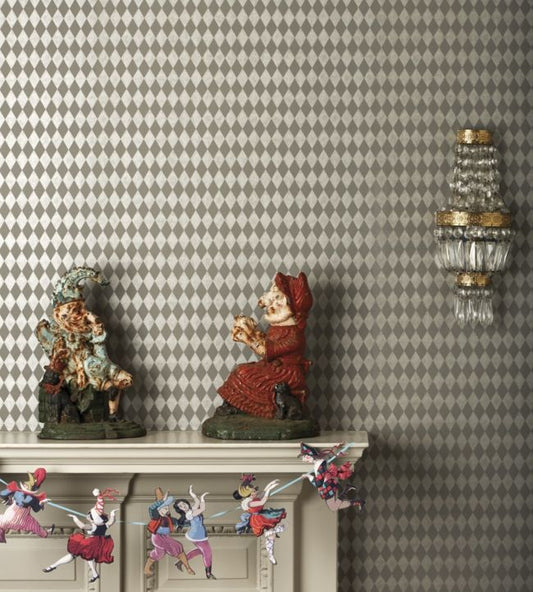Titania Wallpaper - Metallic Pewter on Soot - 103/14057 - Cole & Son - Premier Wallcovering