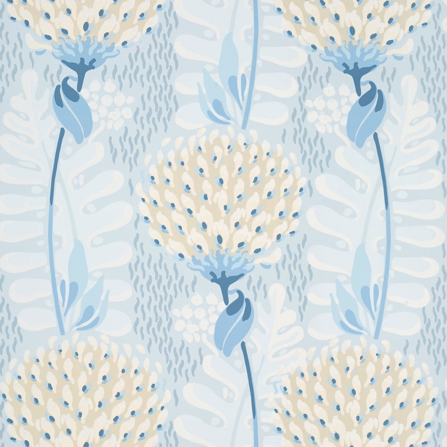Tiverton Wallpaper - Spa Blue - Thibaut - T10645 - Premier Wallcovering